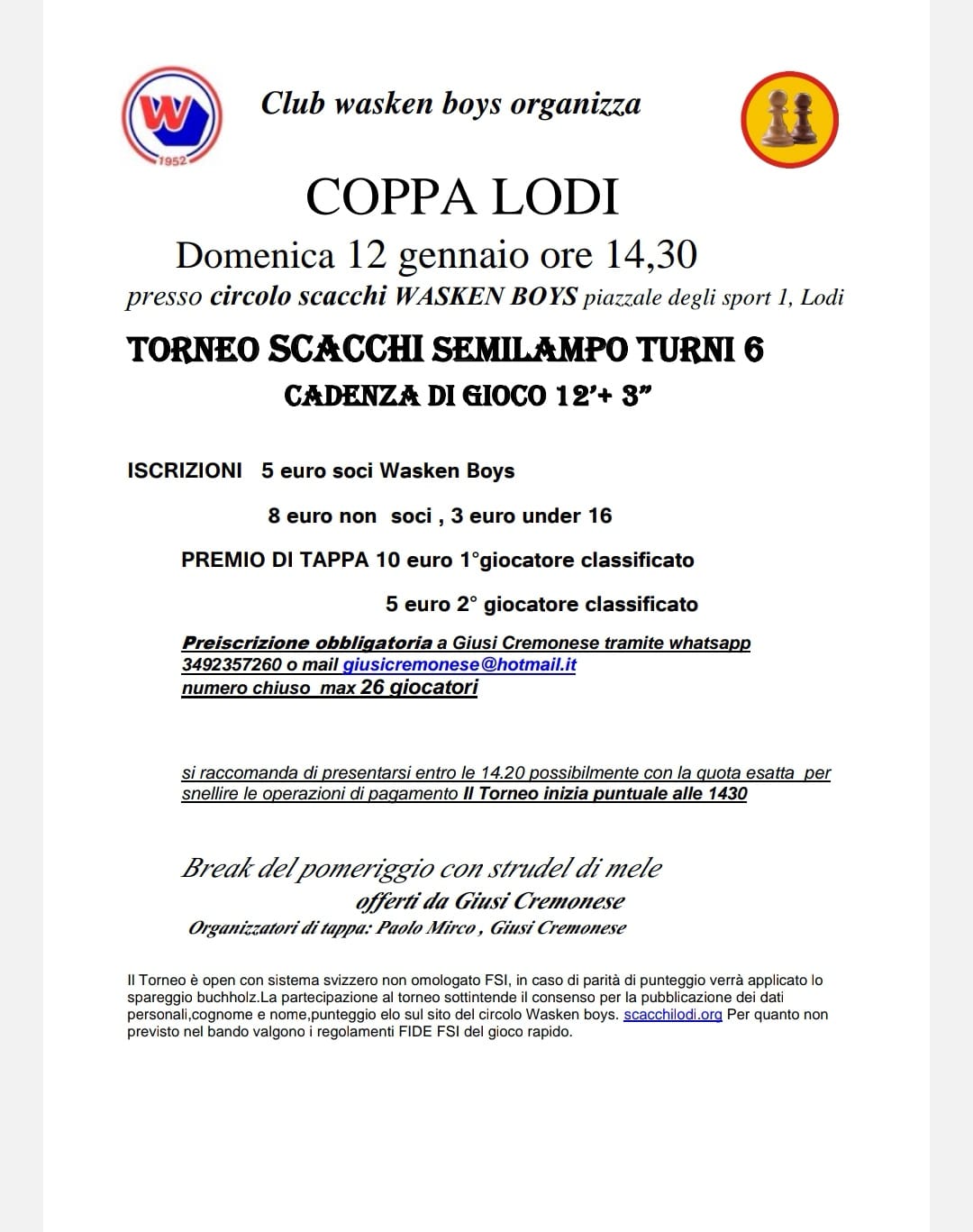 BANDO COPPA LODI GENNAIO 2025