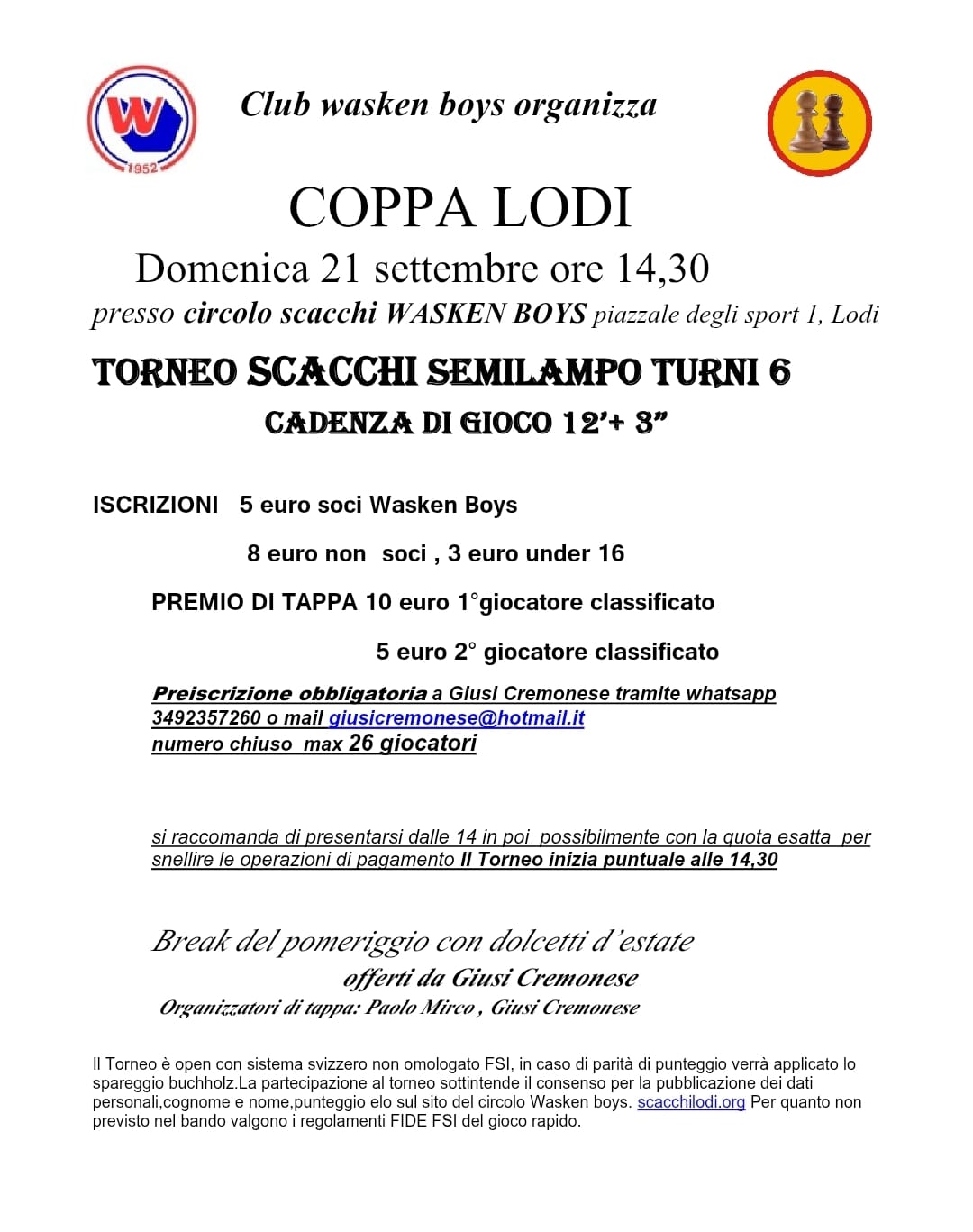 BANDO COPPA LODI SETTEMBRE 2025