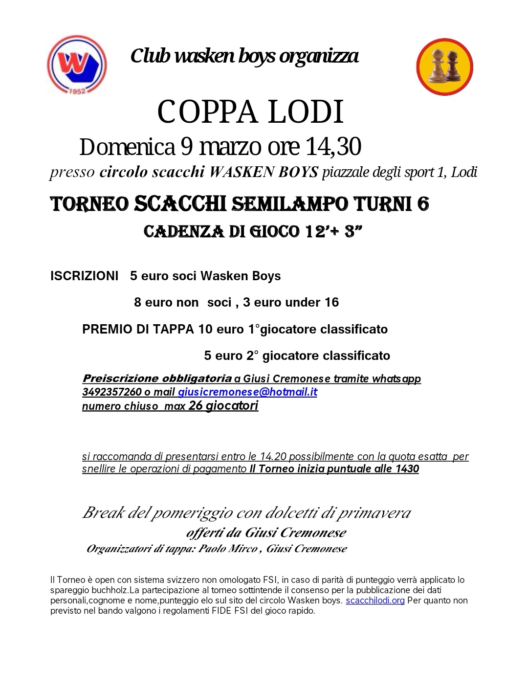 BANDO COPPA LODI MARZO 2025