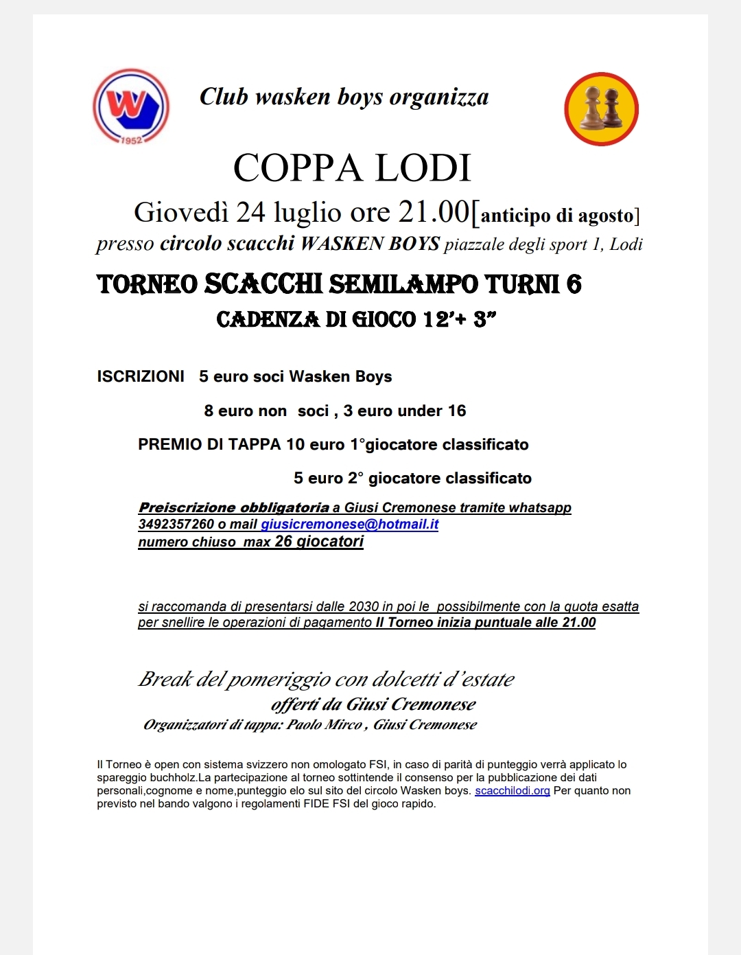 BANDO COPPA LODI AGOSTO 2025