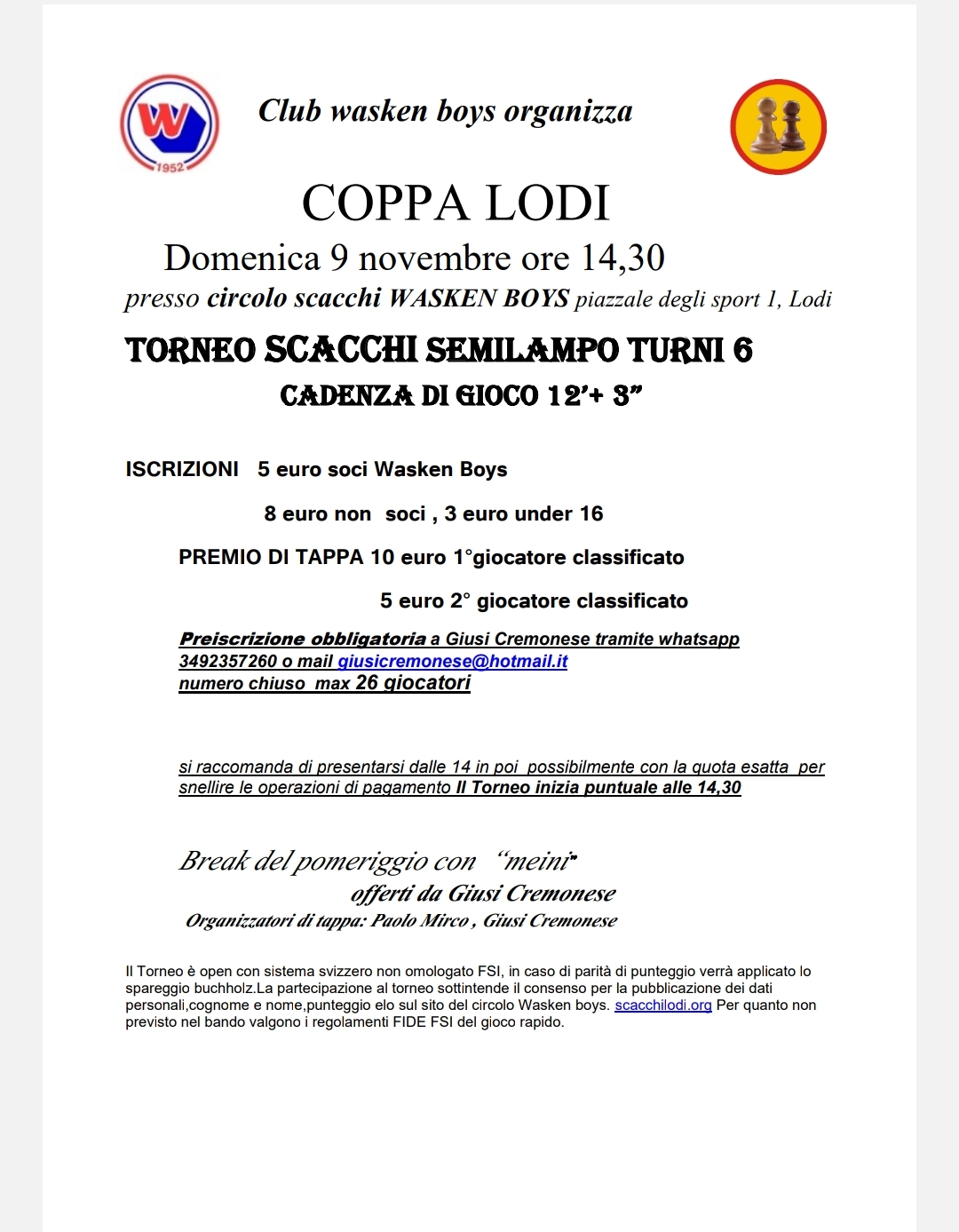 BANDO COPPA LODI NOVEMBRE 2025