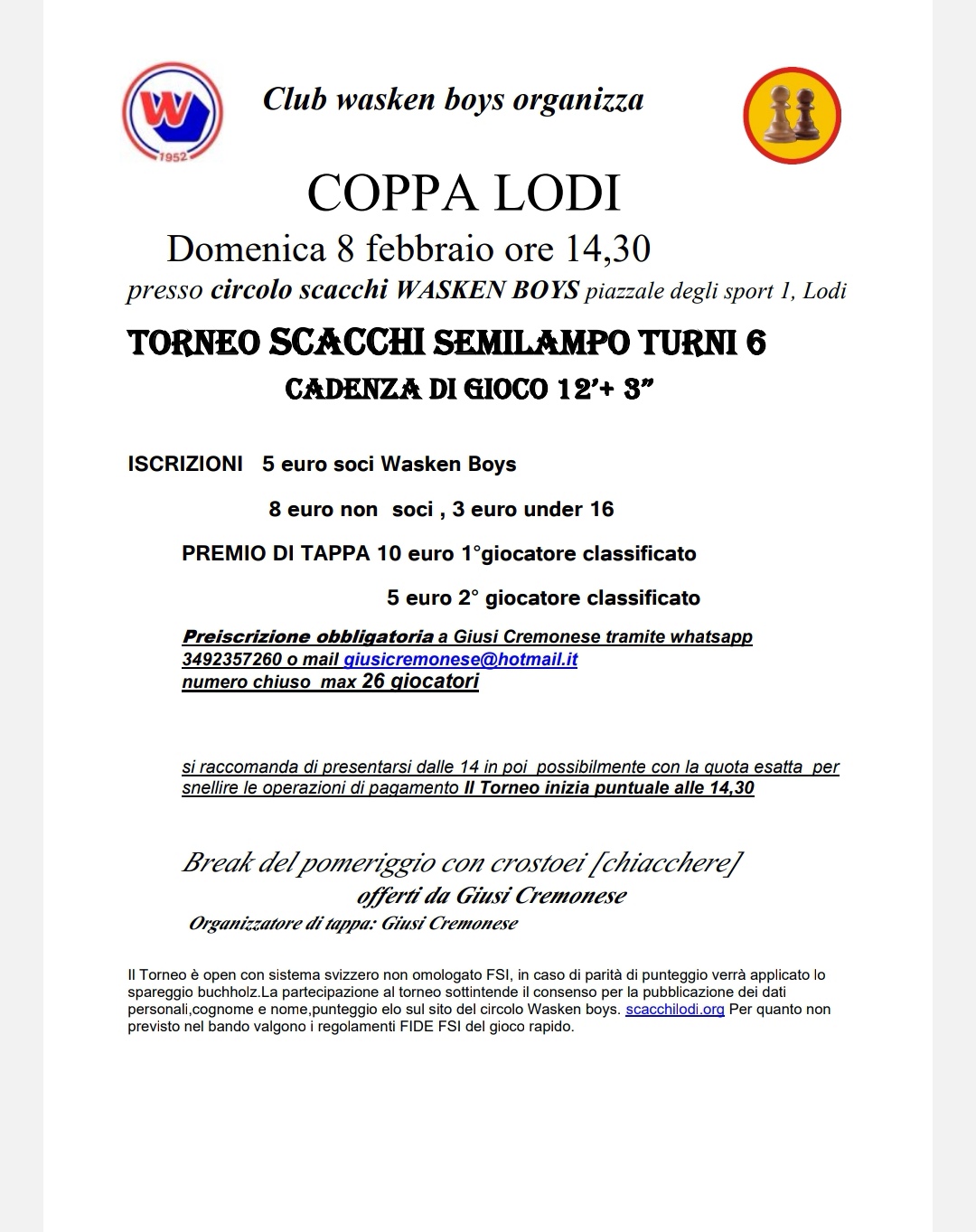 BANDO COPPA LODI FEBBRAIO 2026