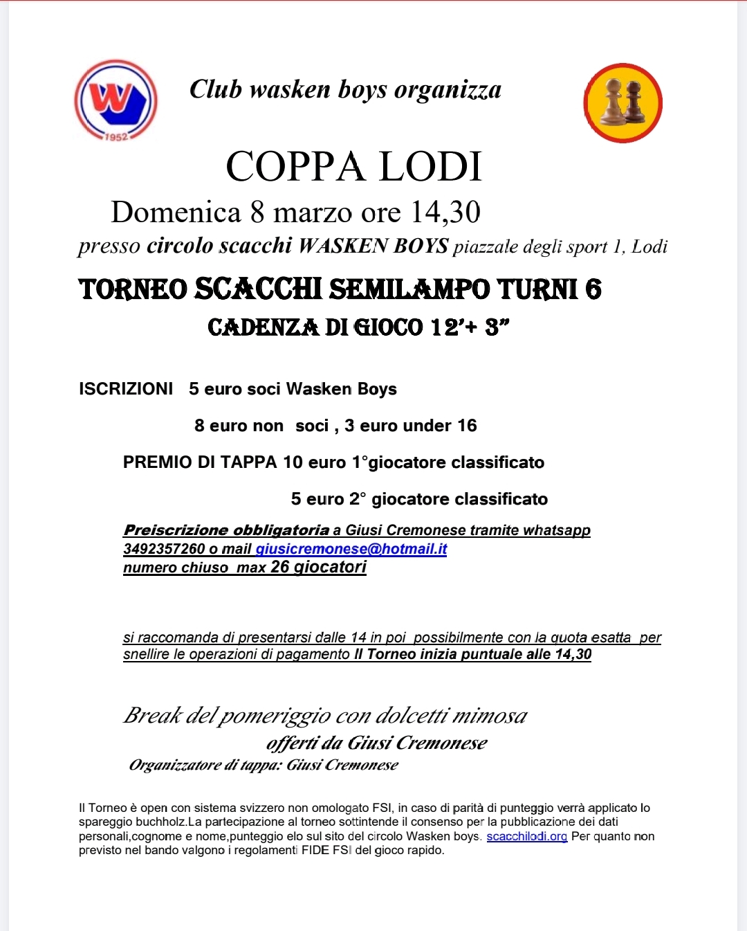 BANDO COPPA LODI MARZO 2026