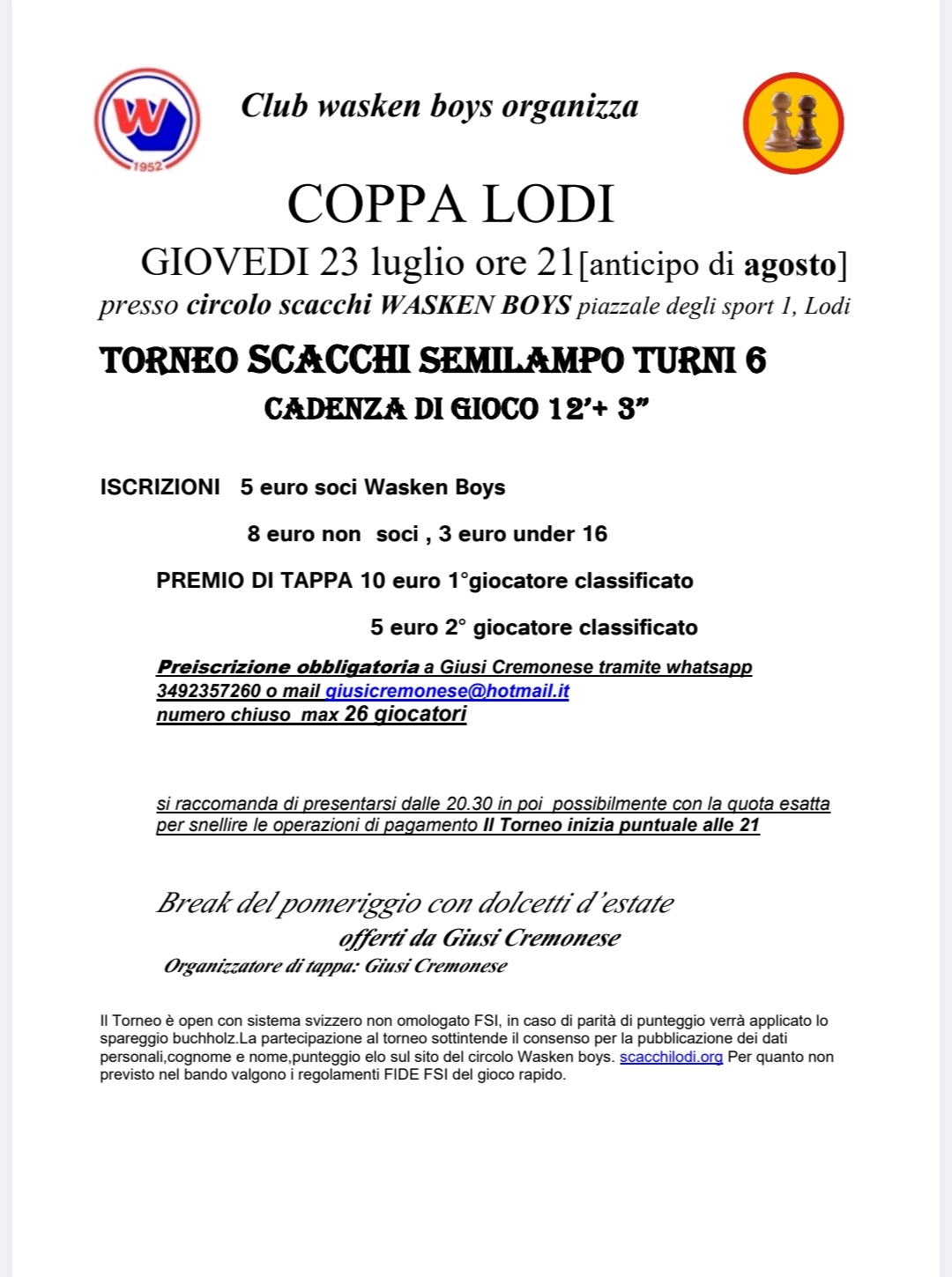 BANDO COPPA LODI AGOSTO 2026