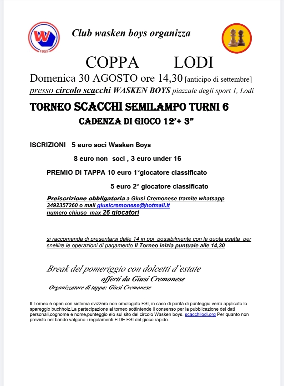 BANDO COPPA LODI SETTEMBRE 2026